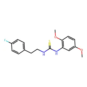 1-(2,5-dimethoxyphenyl)-3-[2-(4-fluorophenyl)ethyl]thiourea structure