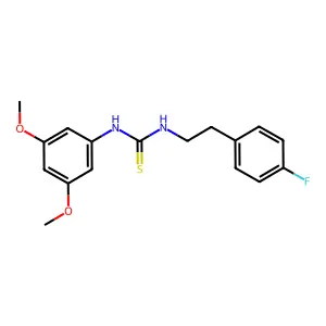1-(3,5-dimethoxyphenyl)-3-[2-(4-fluorophenyl)ethyl]thiourea structure