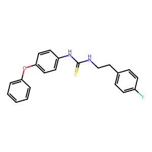 1-[2-(4-fluorophenyl)ethyl]-3-(4-phenoxyphenyl)thiourea structure
