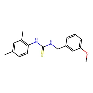 1-(2,4-dimethylphenyl)-3-(3-methoxybenzyl)thiourea structure