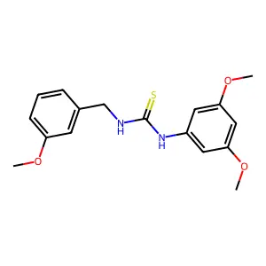 1-(3,5-dimethoxyphenyl)-3-(3-methoxybenzyl)thiourea structure