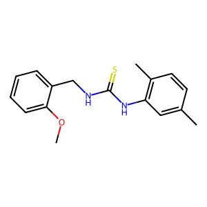 1-(2,5-dimethylphenyl)-3-(2-methoxybenzyl)thiourea structure