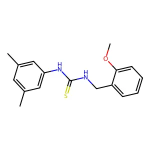 1-(3,5-dimethylphenyl)-3-[(2-methoxyphenyl)methyl]thiourea structure
