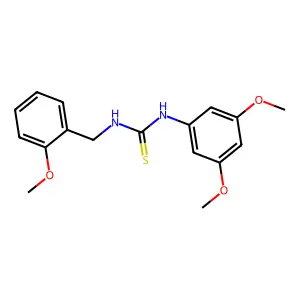 1-(3,5-dimethoxyphenyl)-3-[(2-methoxyphenyl)methyl]thiourea structure