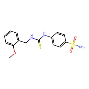 1-[(2-methoxyphenyl)methyl]-3-(4-sulfamoylphenyl)thiourea structure