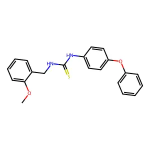 1-(2-methoxybenzyl)-3-(4-phenoxyphenyl)thiourea structure