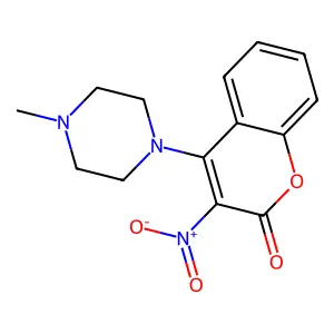 4-(4-methylpiperazin-1-yl)-3-nitrochromen-2-one structure