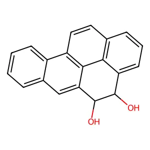 (4R,5S)-4,5-dihydrobenzo[a]pyrene-4,5-diol structure