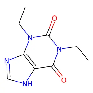 1,3-Diethylxanthine structure