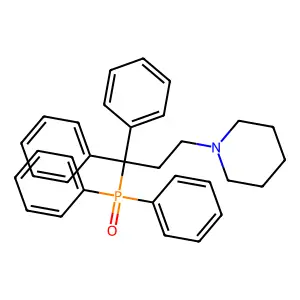 1-(1,1-Diphenyl-3-piperidinopropyl)diphenylphosphine oxide hydrochloride structure