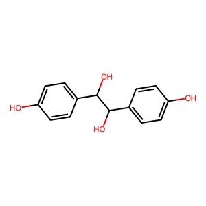 1,2-bis(4-hydroxyphenyl)ethane-1,2-diol structure