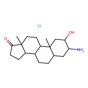 [(2S,3S,5S,8R,9S,10S,13S,14S)-2-hydroxy-10,13-dimethyl-17-oxo-1,2,3,4,5,6,7,8,9,11,12,14,15,16-tetradecahydrocyclopenta[a]phenanthren-3-yl]azanium chloride structure