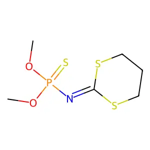 N-dimethoxyphosphinothioyl-1,3-dithian-2-imine structure