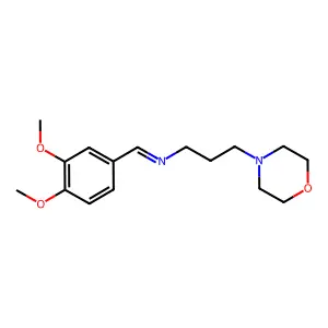 1-(3,4-dimethoxyphenyl)-N-(3-morpholin-4-ylpropyl)methanimine structure