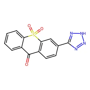 10,10-dioxo-3-(2H-tetrazol-5-yl)thioxanthen-9-one structure