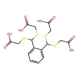 Phthalyltetrathioacetic acid structure