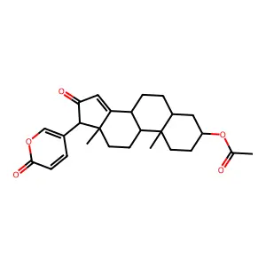 [10,13-dimethyl-16-oxo-17-(6-oxopyran-3-yl)-1,2,3,4,5,6,7,8,9,11,12,17-dodecahydrocyclopenta[a]phenanthren-3-yl] acetate structure