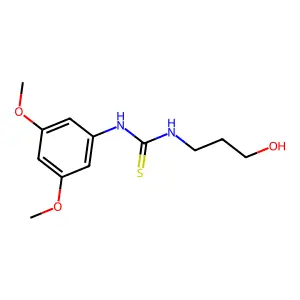 1-(3,5-dimethoxyphenyl)-3-(3-hydroxypropyl)thiourea structure
