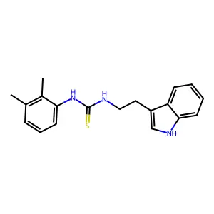 1-(2,3-dimethylphenyl)-3-[2-(1H-indol-3-yl)ethyl]thiourea structure