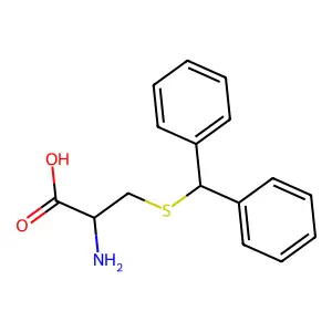 (2R)-2-amino-3-benzhydrylsulfanylpropanoic acid structure