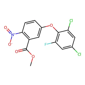 methyl 5-(2,4-dichloro-6-fluorophenoxy)-2-nitrobenzoate structure