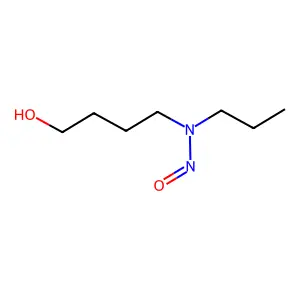 N-(4-hydroxybutyl)-N-propylnitrous amide structure