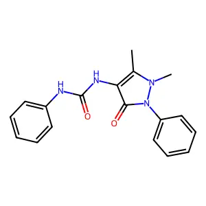 1-(1,5-dimethyl-3-oxo-2-phenylpyrazol-4-yl)-3-phenylurea structure