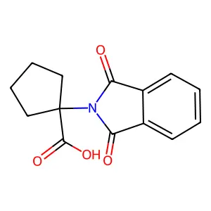 1-(1,3-dioxo-2,3-dihydro-1H-isoindol-2-yl)cyclopentane-1-carboxylic acid structure