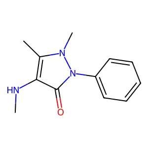 Noramidopyrine structure
