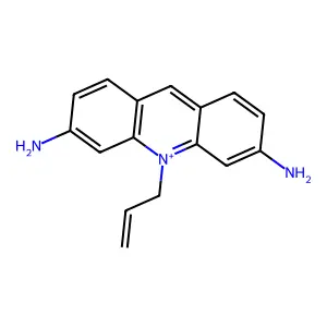 10-prop-2-enylacridin-10-ium-3,6-diamine structure
