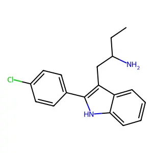 1-[2-(4-chlorophenyl)-1H-indol-3-yl]butan-2-amine structure