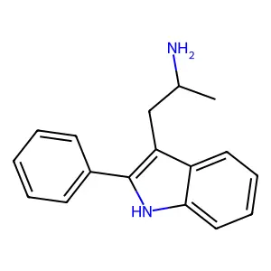 1-(2-phenyl-1H-indol-3-yl)propan-2-amine structure