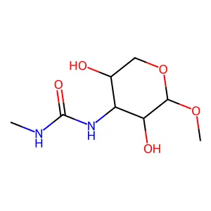 1-(3,5-dihydroxy-2-methoxyoxan-4-yl)-3-methylurea structure