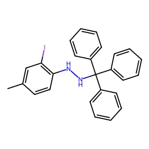 1-(2-iodo-4-methylphenyl)-2-tritylhydrazine structure