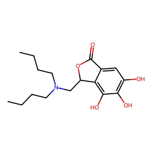 3-[(dibutylamino)methyl]-4,5,6-trihydroxy-3H-2-benzofuran-1-one structure