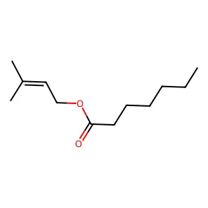 Prenyl heptanoate structure