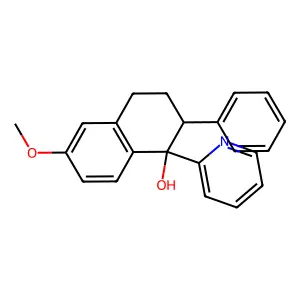 1,2,3,4-Tetrahydro-6-methoxy-2-phenyl-1-(2-pyridyl)-1-naphthol structure