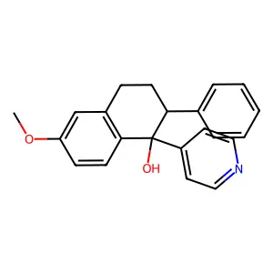 1,2,3,4-Tetrahydro-6-methoxy-2-phenyl-1-(4-pyridyl)-1-naphthol structure