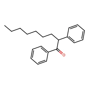 1,2-diphenylnonan-1-one structure