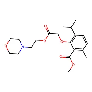 methyl 6-methyl-2-[2-(2-morpholin-4-ylethoxy)-2-oxoethoxy]-3-propan-2-ylbenzoate structure
