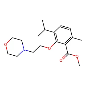 methyl 6-methyl-2-(2-morpholin-4-ylethoxy)-3-propan-2-ylbenzoate structure
