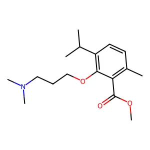 methyl 2-[3-(dimethylamino)propoxy]-6-methyl-3-propan-2-ylbenzoate structure