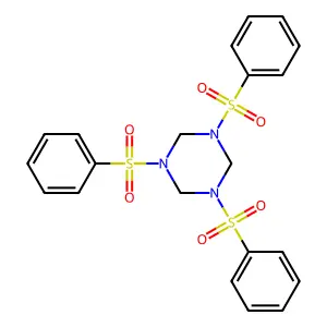 1,3,5-tris(benzenesulfonyl)-1,3,5-triazinane structure