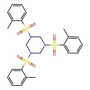 1,3,5-Tris[(2-methylphenyl)sulfonyl]-1,3,5-triazinane structure