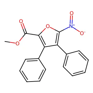 Methyl 5-nitro-3,4-diphenylfuran-2-carboxylate structure