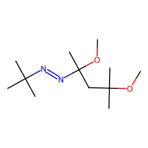 (1,3-Dimethoxy-1,3-dimethylbutyl)(1,1-dimethylethyl)diazene structure