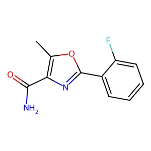 2-(2-fluorophenyl)-5-methyl-1,3-oxazole-4-carboxamide structure