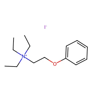triethyl(2-phenoxyethyl)azanium iodide structure