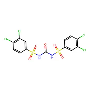 1,3-bis[(3,4-dichlorophenyl)sulfonyl]urea structure