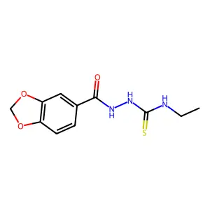 1-(1,3-benzodioxole-5-carbonylamino)-3-ethylthiourea structure